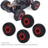 Dilwe 4 Pcs RC Rubber Tires Set, 1/10 RC Car Parts, 128mm, RC Soft Rubber Tires for Racing, for LOSI 1 10 for Lasernut U4, etc., RC Off Road On Road Car RC Accessories view 3