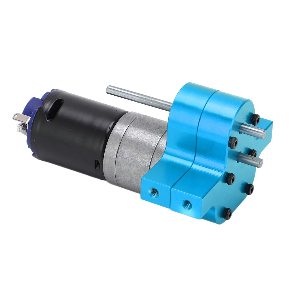 Dilwe RC Motor Gear Box Set, RC Transmission Gear Box with 370 Motor RC Accessories for WPL B1 B1 C14 C14 1/16 Truck RC Car Replacement Parts(Blue)