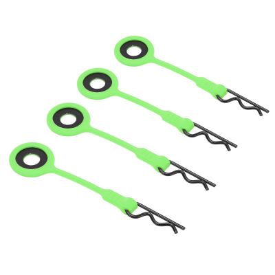 Dilwe RC Car Shell Body Clip,4PCS RC Car Shell Body Fixed Clips Upgrade Parts Universal for 1/10 Model Car(Green)