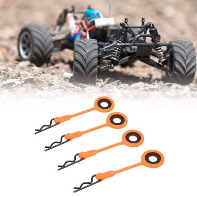 Dilwe RC Car Shell Body Clip RC Accessories, 4PCS RC Car Shell Body Fixed Clips Upgrade Parts Universal for 1/10 Model Car, RC Car Body Clips RC Car Replacement Parts(Orange)