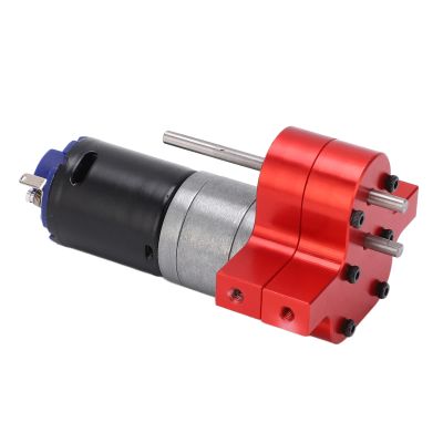 Dilwe RC Motor Gear Box Set, RC Transmission Gear Box with 370 Motor Upgrade Parts for WPL B1 B?1 C14 C?14 1/16 Truck(Red)