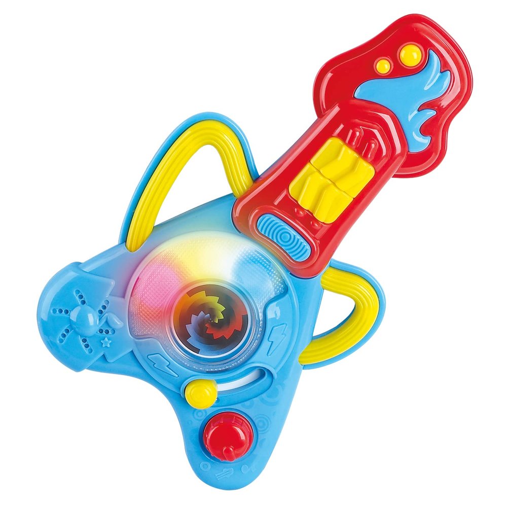 Kidoozie Rock N Glow Musical Guitar, Handheld Toy Instrument with Lights and Sounds for Toddlers 12M+