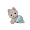 Calico Critters Husky Twins, Set of 2 Collectible Doll Figures with Vehicle Accessory view 3
