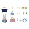 Calico Critters Snow Rabbit Mother's Weekend Travel Set, Dollhouse Playset with Figure and Accessories view 3