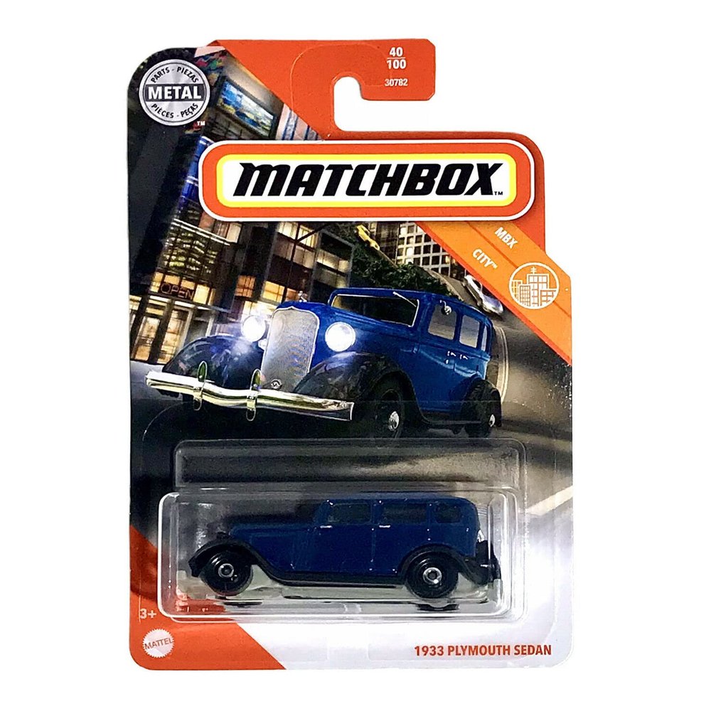 DieCast Matchbox 1933 Plymouth Sedan (Blue), MBX City 40/100