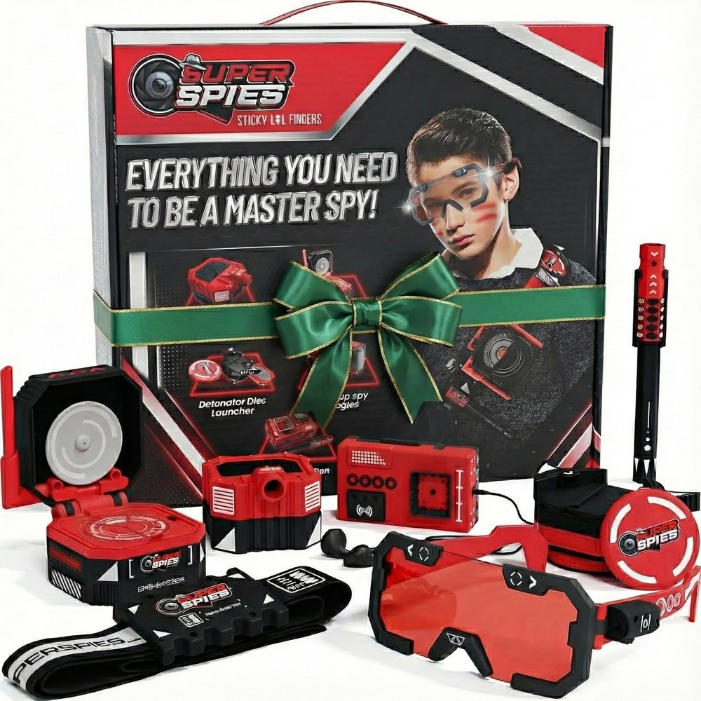 STICKY LIL FINGERS SuperSpies Secret Agent Spymaster Kit - Spy Gear Ninja Toys and Gadgets for Kids 8-12 Detective Kit