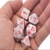 DND Dice Set - Chessex D&D Dice-16mm Festive: Pop Art & Red Limited Edition Plastic Polyhedral Dice Set-Dungeons and Dragons Dice Includes 7 Dice - D4 D6 D8 D10 D12 D20 D%, Pink, (CHX27539) view 2