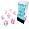 DND Dice Set - Chessex D&D Dice-16mm Festive: Pop Art & Red Limited Edition Plastic Polyhedral Dice Set-Dungeons and Dragons Dice Includes 7 Dice - D4 D6 D8 D10 D12 D20 D%, Pink, (CHX27539) view 3