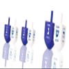Zion Judaica Hanukkah Dreidels Blue & White Natural Wood with English Translation & Transliteration (10 Pack) view 3