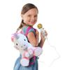 Singing Machine Portable Karaoke Machine for Kids, Plush Toy Backpack with Microphone - The Sing Along Crew, Uni Queen (White & Pink) - Built-In Karaoke Speaker with Songs, Sound Effects, & Recorder view 1