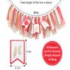 Apple Highchair Banner - 1st Birthday Girl Decoration, Red and Gold High Chair Banner, Apple of My Eye Themed Cake Smash Photo Prop view 2
