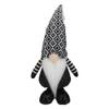 17" Black and White Plush Knit Gnome Christmas Figure1 view 1