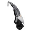 17" Black and White Plush Knit Gnome Christmas Figure1 view 4