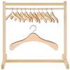Civaner 11 Pcs Doll Garment Rack with Wooden Clothes Hanger for 18 Inch Girl Doll Clothes Mini Hangers Wardrobe Furniture Accessories for Dollhouse Baby Shower Supplies (Wood) view 1