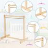 Civaner 11 Pcs Doll Garment Rack with Wooden Clothes Hanger for 18 Inch Girl Doll Clothes Mini Hangers Wardrobe Furniture Accessories for Dollhouse Baby Shower Supplies (Wood) view 3