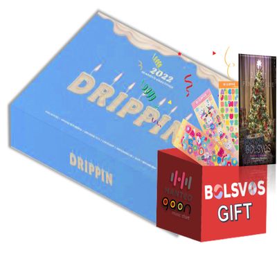 DRIPPIN- 2022 DRIPPIN SEASON'S GREETINGS Album+BolsVos K-POP Webzine (28p), BolsVos TopLoader Stickers, Photocards