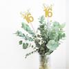 10-Pack Glitter Gold Double Sided Sweet 16 Birthday Anniversary Centerpiece Sticks, Number 16 Table Cake Topper for Sweet 16 Birthday Table Party Decorations (Gold) view 3