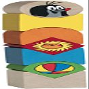 block set mole junior 14 x 5,5 cm wood 7-piece