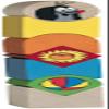 block set mole junior 14 x 5,5 cm wood 7-piece view 1