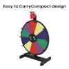 Hooomyai 15 inch Tabletop Spinning Prize Wheel with Durable Base Stand, 10 Slots Spin Wheel for Prizes Spinner with Dry Erase Markers and Eraser for Classroom Carnival Trade Show Party Game view 2