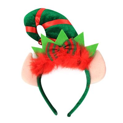 Ochine Christmas Headband Santa Hat Party Elf Hats Red Xmas Headbands Christmas Tree Headband Elf Headband for Adults Kids