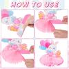 26 Pcs Easter Bunny Birthday Party Decorations Kit Supplies Bunny Birthday Banner Honeycomb Centerpiece Rabbit Hanging Swirls Cutouts for Girl Baby Shower Party Supplies view 3