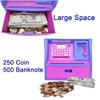ATM Savings Bank with Debit Card, Electronic Piggy Bank for Real Money, Coin Recognition, Targets Setting, Password Login, Voice Prompt, Great Gift for Boys Girls (Purple) view 3