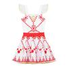HULIJA Girls Ruffled Shoulder Straps Dress Movie Ballerina Leap Dance Ballet Tutu Dress Cosplay Party Outfits Light Red 12-18 Months view 3