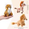 7 Pieces Plush Safari Animals 4.72 Inches Jungle Stuffed Animal Set Includes Giraffe Tiger Lion Bear Elephant Zebra for Zoo Themed Parties Teacher Student Achievement Award view 2