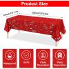 123 Pcs Western Cowboy Party Decoration Include 1 Plastic Paisley Print Tablecloth 2 Bandana Pennant Banner 60 Disposable Paper Plates 30 Cups and 30 Napkins for Western Cowboy Theme Party(Red) view 2
