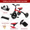 XPIY Tricycle for Toddlers Age 2-5 Years Old, 3 in 1 Folding Toddler Bike for Boys and Girls, Kids' Bike Trike with Detachable Pedal and Adjustable Seat (RED) view 3