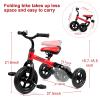 XPIY Tricycle for Toddlers Age 2-5 Years Old, 3 in 1 Folding Toddler Bike for Boys and Girls, Kids' Bike Trike with Detachable Pedal and Adjustable Seat (RED) view 4