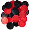 24 Jumbo Replacement Checkers - Extra Red/Black Interlocking Stackable Plastic Pieces for Board Games, Checkboards, Missing Pieces, and Rec Rooms, 2.75" Wide - Checkers, Draughts, and Tic Tac Toe view 2