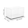 1 Pc Clear Acrylic Display Case, Protection Showcase with Black Base, Assemble Countertop Box Cube Organizer Stand (10 x 6 x 6 inch) view 3