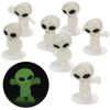 Glow in the Dark Alien Figurines for Kids - 100 Pcs Small Halloween Toys for Halloween Party Favors - 1" Bulk Toy Goodie Bag Pinata Stuffers - Bulk Gifts for Kids - Vending Machine Toy view 1