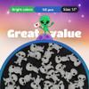 Glow in the Dark Alien Figurines for Kids - 100 Pcs Small Halloween Toys for Halloween Party Favors - 1" Bulk Toy Goodie Bag Pinata Stuffers - Bulk Gifts for Kids - Vending Machine Toy view 4
