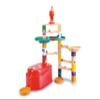 Hape 90 Piece Quadrilla Stack Track Bucket Box Marble Race Building Set for Children Ages 4 and Up with 25 Marbles for STEAM Learning view 1