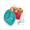 Hape 90 Piece Quadrilla Stack Track Bucket Box Marble Race Building Set for Children Ages 4 and Up with 25 Marbles for STEAM Learning view 3