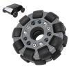Shanrya 100mm Omni Wheel, Rubber Bearing Rollers Omni RC Car Wheel Loadable Simple Installation RC Robot Omnidirectional Mecanum Wheel for Robot Race Wheel, RC Robot Car Chassis Accessory view 2