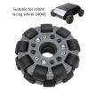 Shanrya 100mm Omni Wheel, Rubber Bearing Rollers Omni RC Car Wheel Loadable Simple Installation RC Robot Omnidirectional Mecanum Wheel for Robot Race Wheel, RC Robot Car Chassis Accessory view 3