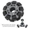 Shanrya 100mm Omni Wheel, Rubber Bearing Rollers Omni RC Car Wheel Loadable Simple Installation RC Robot Omnidirectional Mecanum Wheel for Robot Race Wheel, RC Robot Car Chassis Accessory view 4