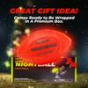 Glow in The Dark Nightball LED Football - Light up Football with Bright LED Lights - Kids and Adults, Red view 4