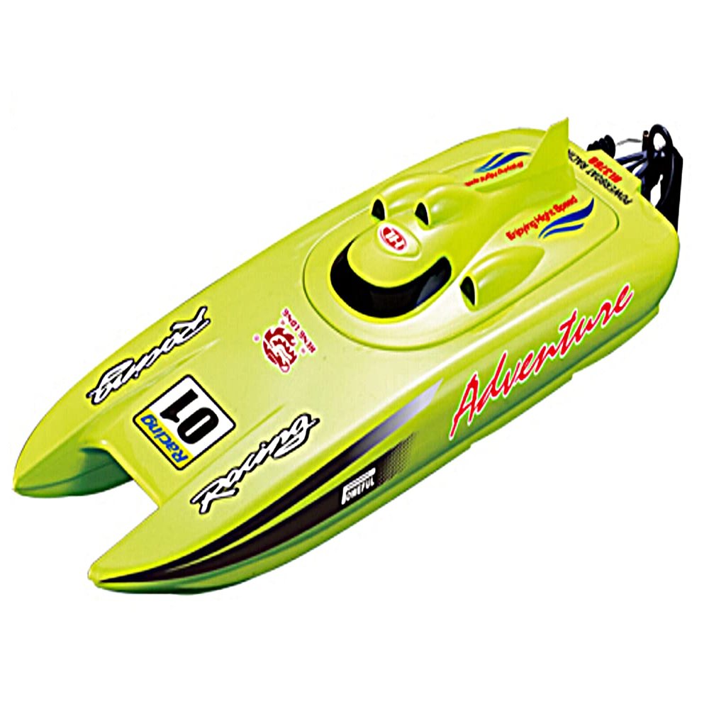 POCO DIVO Adventure Catamaran Large RC Racing Boat 20mph High Speed Powerboat 2.4Ghz RTR Fast Yacht 21" Big Power Ship, Green