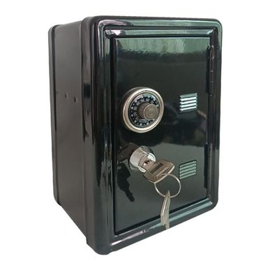 XXZY Piggy Bank Piggy Bank,Metal Coin Bank,Money Bank with Single Digit Combination Lock and Key,Safe Money Saving Jar Best (Color : Black)