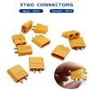 HOPLEX T-Plug XT60 EC3 Male and Female Adapter Connectors with Heat Shrink Tube and 14AWG Silicone Wire for RC Lipo Battery Electronic Speed Control ESC Motor view 3