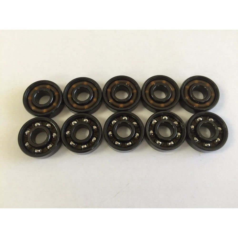 10 Pcs 608 Fidget Spinner Black Bearing Super Fast NO Grease