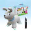 GERARDO'S Toys Jumpy Bouncy Grey Dog - Bouncy Animals from 1 Year and from 2 Years, Inflatable Animals Toy for Outdoor or Indoor Use for Toddlers from 12 Months, Includes Air Pump view 3