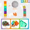Bmag 130PCS Magnetic Tiles Building Blocks with 2 Cars | 3D Clear Magnet Blocks | STEM Preschool Toys for 3-9+ Kids | Christmas & Toddler Gift | Compatible with Major Brands view 3