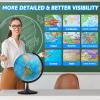 GOCHANGE Classroom Globes Elementary, 13in Large Globe More Detailed with Countries & Capitals & State Capitals, Political Teaching Tool for Adults & Children - No Assembly Required view 4