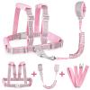 Accmor Toddler Harness Leash, Reflective Kids Leashes with Anti Lost Wrist Link, 3 in 1 Child Harnesses with Key Lock Design for Girls, Baby Walking Wristband Rope Protection Belt Tether. view 1